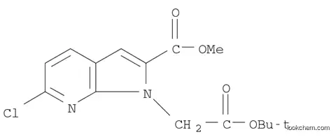 Molecular Structure of 1140512-61-3 (1H-Pyrrolo[2,3-b]pyridine-1-acetic acid, 6-chloro-2-(methoxycarbonyl)-, 1,1-dimethylethyl ester)